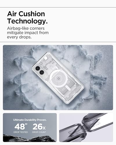 Image of Spigen Ultra Hybrid MagFit | Samsung Galaxy S25 Edge Case [MagSafe] [Semi Transparent] Galaxy S25 Edge Back Cover | TPU+PC - Zero One White