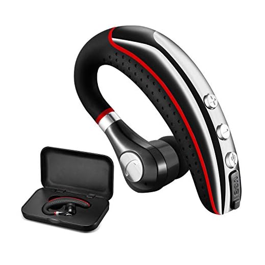 Bluetooth Headset,Wireless v5.0 Business Bluetooth Earpiece in Ear Lightweight Sweatproof Earphones with Mic Work for Cell Phones for Office/Workout/Driving