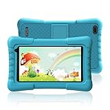 Tableta infantil con todas las funciones: esta tableta para niños viene con aplicaciones preinstaladas para niños, una funda a prueba de golpes con soporte integrado y un modo de protección ocular que filtra la luz azul. Tiene una pantalla HD de 7 pulgadas, procesador de cuatro núcleos de 1.8 GHz, sistema operativo Android, Bluetooth y pesa menos de 1 libra. El idioma predeterminado de la tableta es inglés y se puede cambiar fácilmente a más de 180 idiomas.