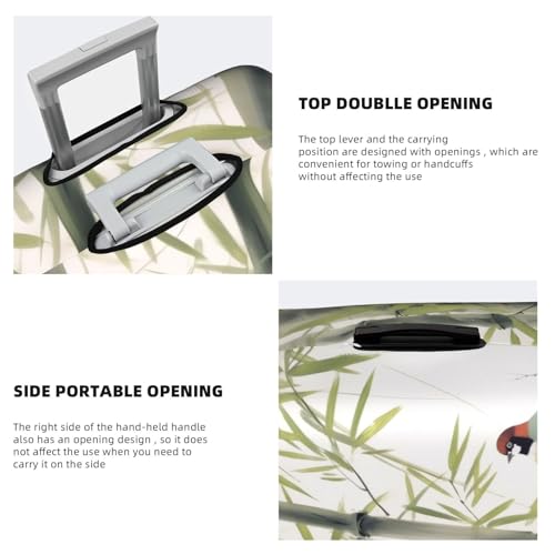 Bird Pattern Printed Luggage Cover Elastic, Washable, Universal Fit 18-32 Inch Travel Suitcase Cover Easy To Identify 5