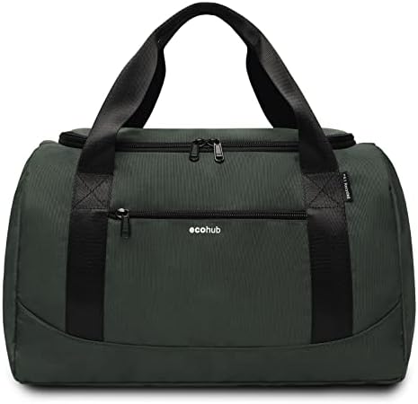 Sac Cabine Avion 40x20x25cm ECOHUB Compatible Ryanair - Sac Voyage Pliable 20L Avec Bandoulière Bleu
