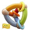 HABA Wooden Teething Toy for Babies 6-18 Months - Colorful Pyramid Developmental Baby Rattle and Teether - Sensory Toy for Infants and Toddlers - German-Made Grasping Toy