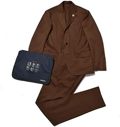 Amazon Co Jp Lardini ラルディーニ 秋冬 スーツ Easy Wear ウール 3ボタン ワンプリーツ ブラウン 48 ブラウン 服 ファッション小物