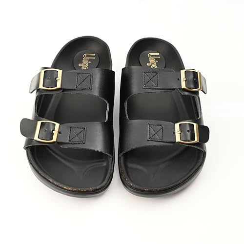 Image of Unigo Alpha Stylish Chappal For Men | Lightweight and Comfortable Slippers for Men | Vegan Leather Sandal,Flip Flop For Everyday Wear | Mens Formal Footwear | Soft & Durable Chappal