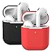 Produktbild Molylove 2x Schutzhülle aus Silikon für Apple AirPods 2 & 1, Schutzhülle für Airpods, Schutzhülle aus Silikon, stoßfest [Vorderseite sichtbar]