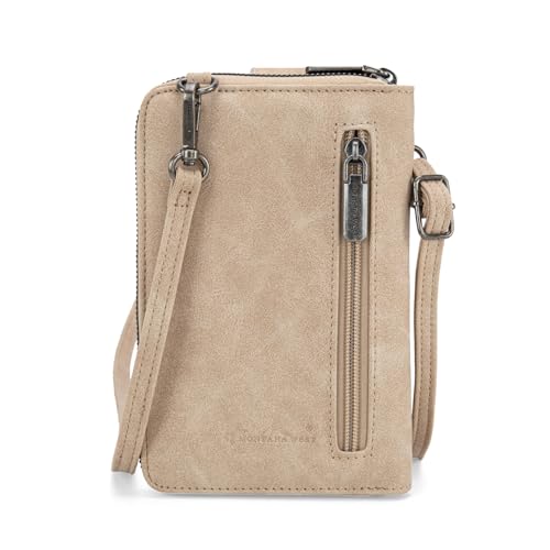 Image of Montana West Western Crossbody Phone Wallet for Women RFID Blocking Wallet Purse with Cash Slots & Zipper Pocket