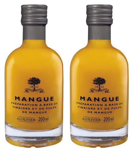 A l'Olivier - 2er-Set Fruchtessig mit Mango (Mangue) - 2 x 200 ml