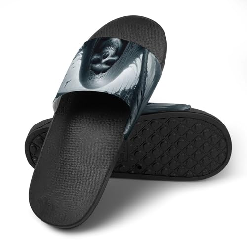 Grim Reaper with Sickle PVC Slippers Sandals for Women Men Open Toe Soft Cushioned Non-Slip Sandal for Indoor Outdoor4