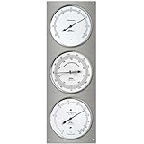 fischer barometer gdr Edelstahlgehäuse Fischer 829-01 Außenwetterstation aus Edelstahl, Thermometer-Barometer-Echthaar Hygrometer, 430 x 150 mm