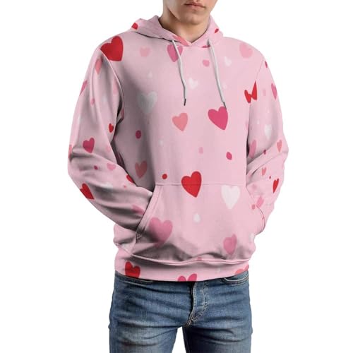 Sweat à capuche motif cœur romantique, le cadeau idéal pour homme et femme du S au 6XL