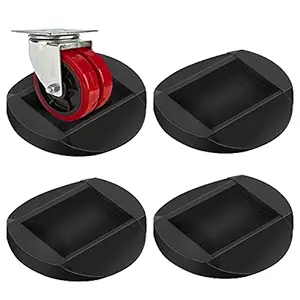Furniture Coasters - Bed Stopper Furniture Stopper, 4 Pack Premium Rubber Caster Cups Furniture Cups Fits to All Floors & Wheels of Furniture,Sofas, Beds, Chairs, Prevents Scratches