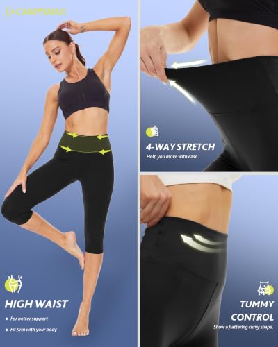 Image of Workout Biker Shorts for Women - 3 inch /5 inch /14 inch Booty Spandex Volleyball Shorts | Soft High Waisted Tummy Control Shorts, Short Capri Knee Leggings, Fitness Clothing for Yoga Gym Running Athletic