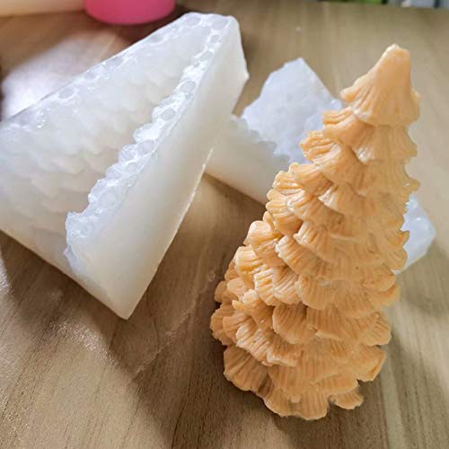 JIUYECAO Dreidimensionale 3D-Kerzenform, Tannenkegel, 3D-Weihnachtsbaum, Tannenzapfen, Kerze, Silikonform, Seife, DIY… – Bild 4