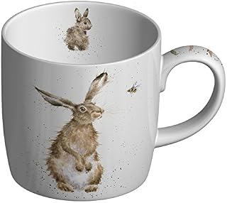 Portmeirion Home & Gifts MMOU5629-XS Bee (Hare) Fine Bone China Single Mug, Multi Coloured, 8 x 12 x 8 cm