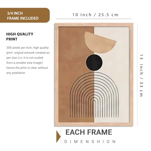 Image of kotart Painting Boho Wall Art Home Decoration Paintings With Frame For Living Room Bed Room Hotel Wall Decor Digital Reprint Set Of 6 (10X13 inch)