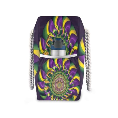 Carnival (1) Beach Bag & Travel Tote Bag Large Sandproof with Zipper Closure, Wet Pouch for Swim Gym Travel, Lightweight Foldable Outdoor Bag3