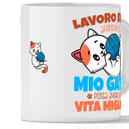 12Print Tazza gatto in ceramica - 350ml. per TE o