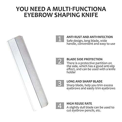 100 Pieces Orgexi Razor Blades, 1 Knife Holder, Eyebrow Razor, Single Edge Razor Blades, Straight Razors for Men & Women - Easy to Use and Clean