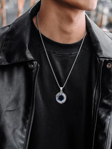 Dragon Necklace for Men S925 Sterling Silver Crystal Pendant Dragon Jewelry Gifts for Women Her2