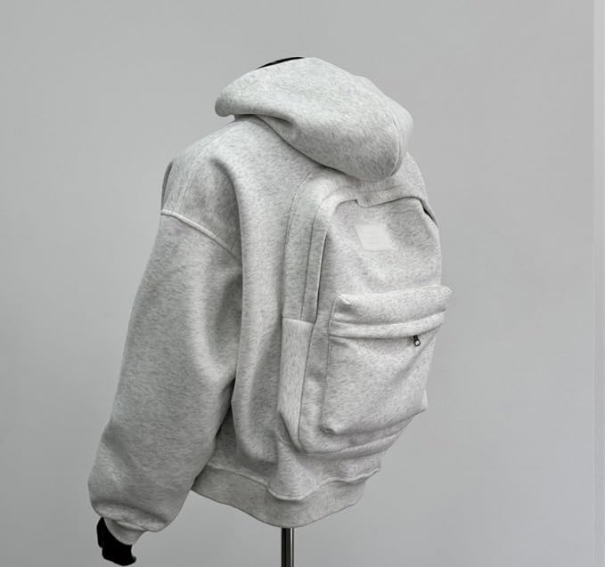 Hoodie with Built in Book Bag - Creative, Travel Essentials Backpack Sweatshirt Backpack Hoodie Women with Pockets3