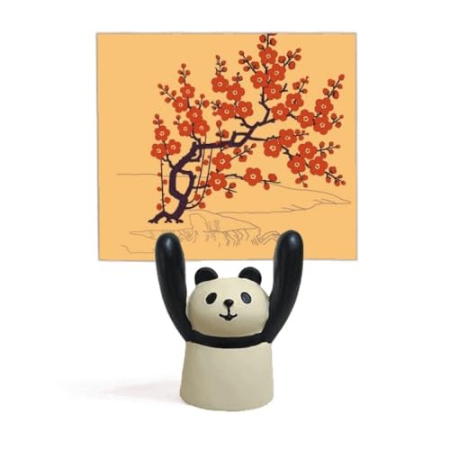 Support de peinture japonaise panda roux en bois pour calligraphie et art asiatique traditionnel
