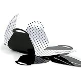 Mesure 7 x 4 x 5.5 cm Mopec e581.07 – Boitier Reversible avec 2 gaufree de Couleur Noir avec Pois Blancs, Pack de 25 unités