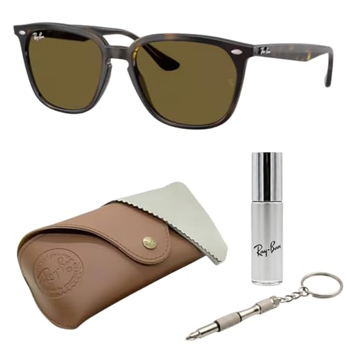 Image of Ray-Ban RB4362 Square Shaped Sunglasses for Men & Women with Official RAYBAN Eyewear Kit
