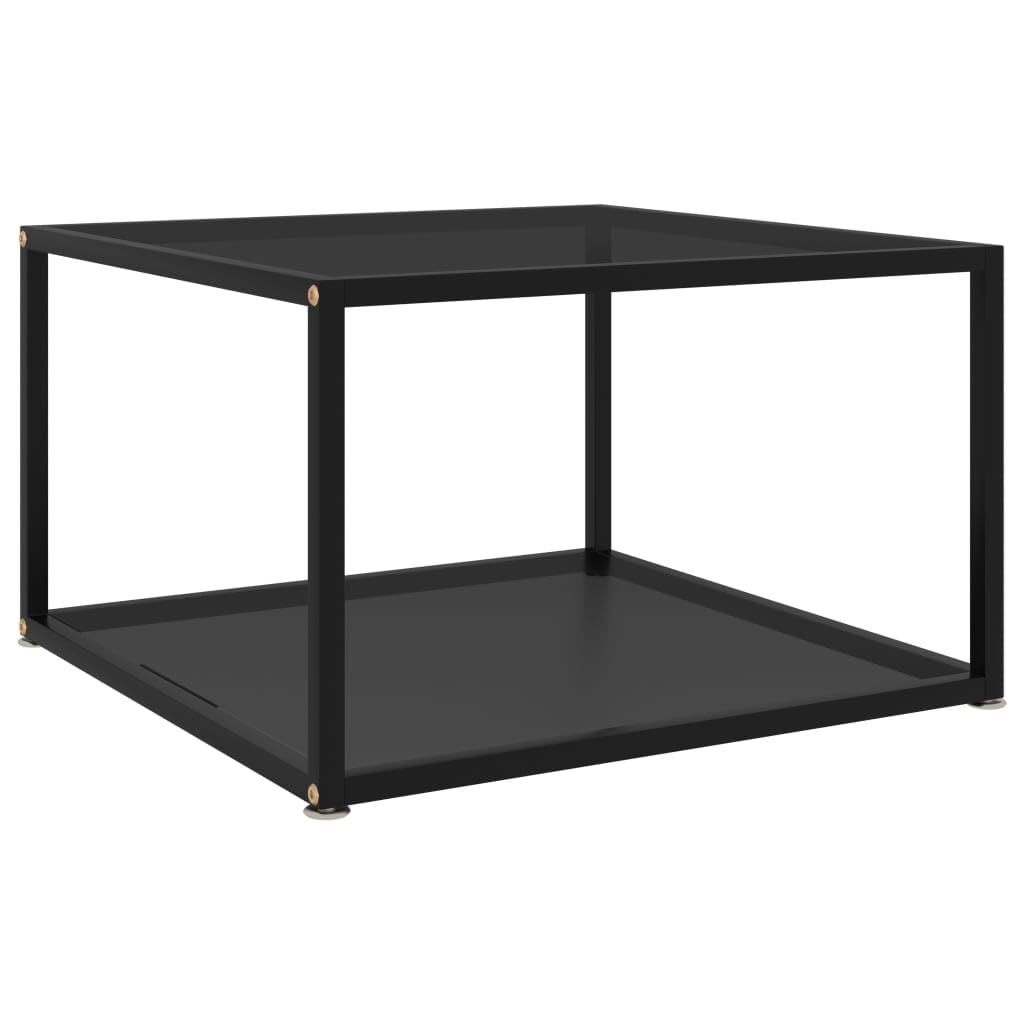 vidaXL - Couchtische - Couchtisch Schwarz 60x60x35 cm Hartglas