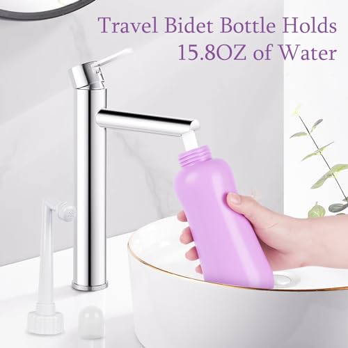 Image of Portable Bidet Travel Large Capacity 15.8oz Personal Toilet Handheld Purple