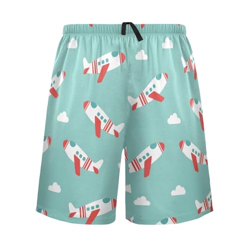 J JOYSAY Airplane Cloud Blue Pajama Shorts Mens Lounge Sleep Shorts Lightweight Men Pajama Bottoms2