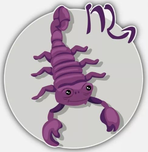 Funny Scorpio Zodiac Sign Sticker Decal Laptop, Wall, Car, Window, Decal, Truck, Waterproof, Auto, Water Bottle (5