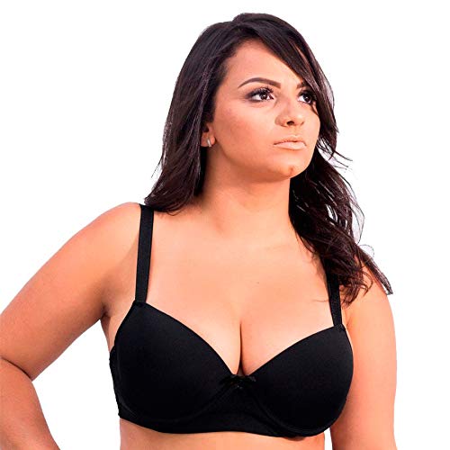 Kit 5 Sutiãs Plus Size Reforçado Cores Lisas Ref.: 702
