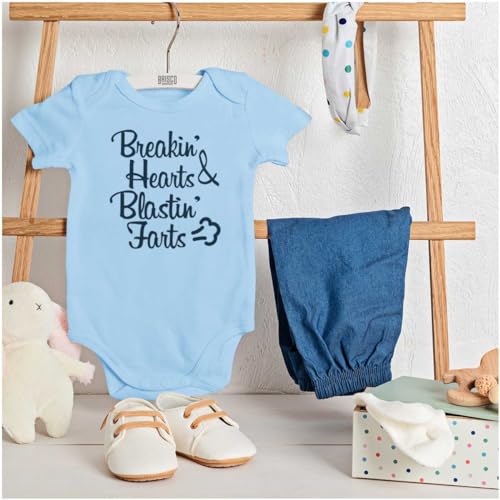 Image of Breakin Hearts Blastin Funny Silly Baby Romper Boys or Girls