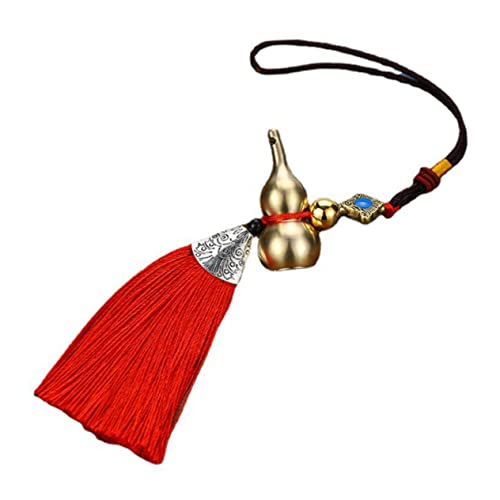 PRETYZOOM Pendant Visor Car Coasters Fall Garland Hooks Rattan Pendent Beads Garland Two Car Cup Holder Insert Pompom Garland Decorative Beads Gateau Stand Rug Organizer Gourd Tin Copper Red