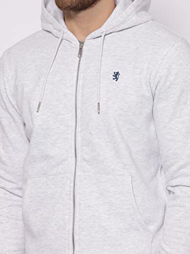 Image of Red Tape Men's Light Grey Solid Hoodies
