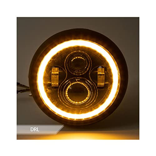 Phares de moto de 7,5 pouces Phares avant à LED pour Cafe Racer Bobber Chopper - Image 3