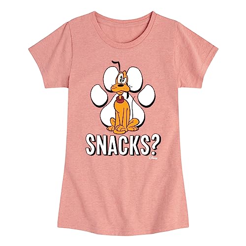 Disney Pluto Snacks? - Toddler & Youth Girls Short Sleeve Graphic T-Shirt