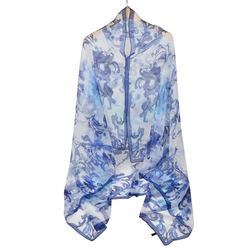 Silk Feeling Scarf for Women Lightweight Large Fashion Scarves Shawls Elegant Cashmere Dressy Scarf Sunscreen Wraps