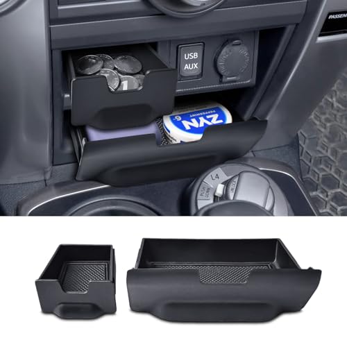 EDBETOS 4Runner Cubby Drawer for Toyota 4Runner 2014-2021 2022 2023 2024 Center Console Dashboard Storage Drawer Accessories Dash-Cache Cubbies Organizer Box ABS Plastic Upper and Lower 2PCS/Set
