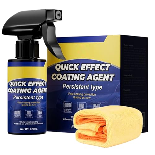 Nano Spray - Vehicle Exterior Care Agent for Anti-Stain, Quick Water Nano Coating with Shine Boost for Automotive Paint, SUV, Truck, RV, Tires, Garage and Car Wash,120 Ml