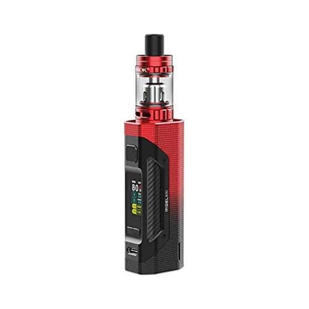 SMOK | Rigel Mini 80W Kit | Single 18650 | 2Ml Tfv9 Mini Tank (Black/Red) (Pack of 1)