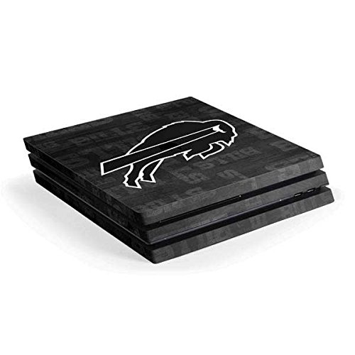 Skinit Decal Gaming Skin Compatible with PS4 Pro Console - Officially Licensed NFL Buffalo Bills Black & White Design