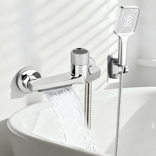 Mitigeur de douche et baignoire cascade mural à 2 sorties d'eau - 3