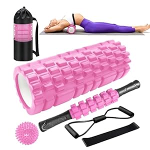 Qveetry Rose 6-in-1 Faszienrollen Set