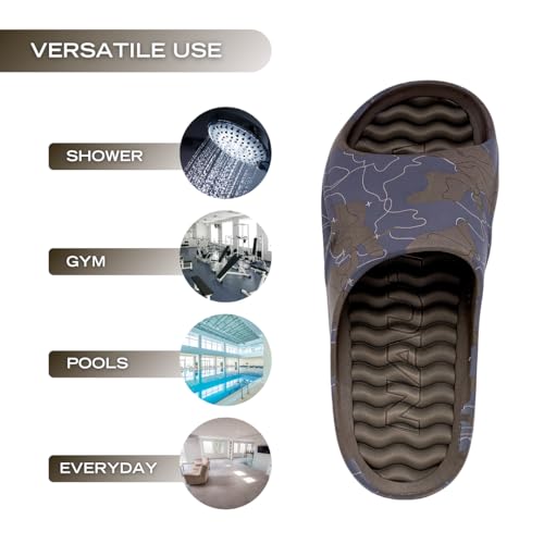 Nautica Men's Athletic Slides Sport Shower Sandals for Indoor & Outdoor - Lightweight, Durable and Comfortable4