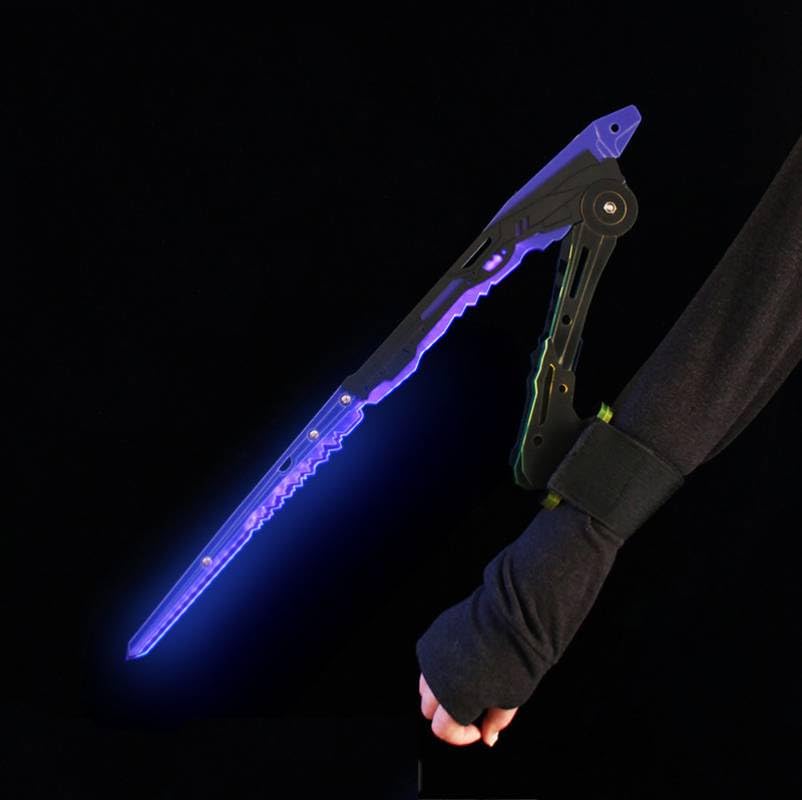 MILRCH Punk arm, Rechargeable LED Lights, Perfect gaming experience, A Must-Have For Any punk Enthusiast: Blue