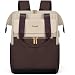 LOVEVOOK Rucksack Kaffee, Moderner Laptop Schulrucksack, Schultasche Teenager Backpack Women Elegant Tagesrucksäcke Handtasche 2 in 1, 15,6 Zoll für Uni Büro Arbeit, Beige & kaffee