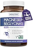 High Absorption Magnesium Bisglycinate Capsules - Clinically Validated Buffered and Chelated Magnesium Supplement - 1 Daily Vegan Capsule with Lab Verified Gentle 200mg Serving (4 Month Supply)
