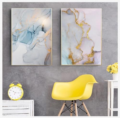 Impressions d'art en feuille d'or KEBIA 40x60 cm pour salon