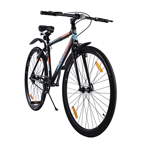 Image of by Cult Sonic 700 C Black Single Speed City Bike, Cycle /Bicycle with Free Cycling Event & Ride Tracking App (19 Inch Frame, Ideal for 15+ Years)